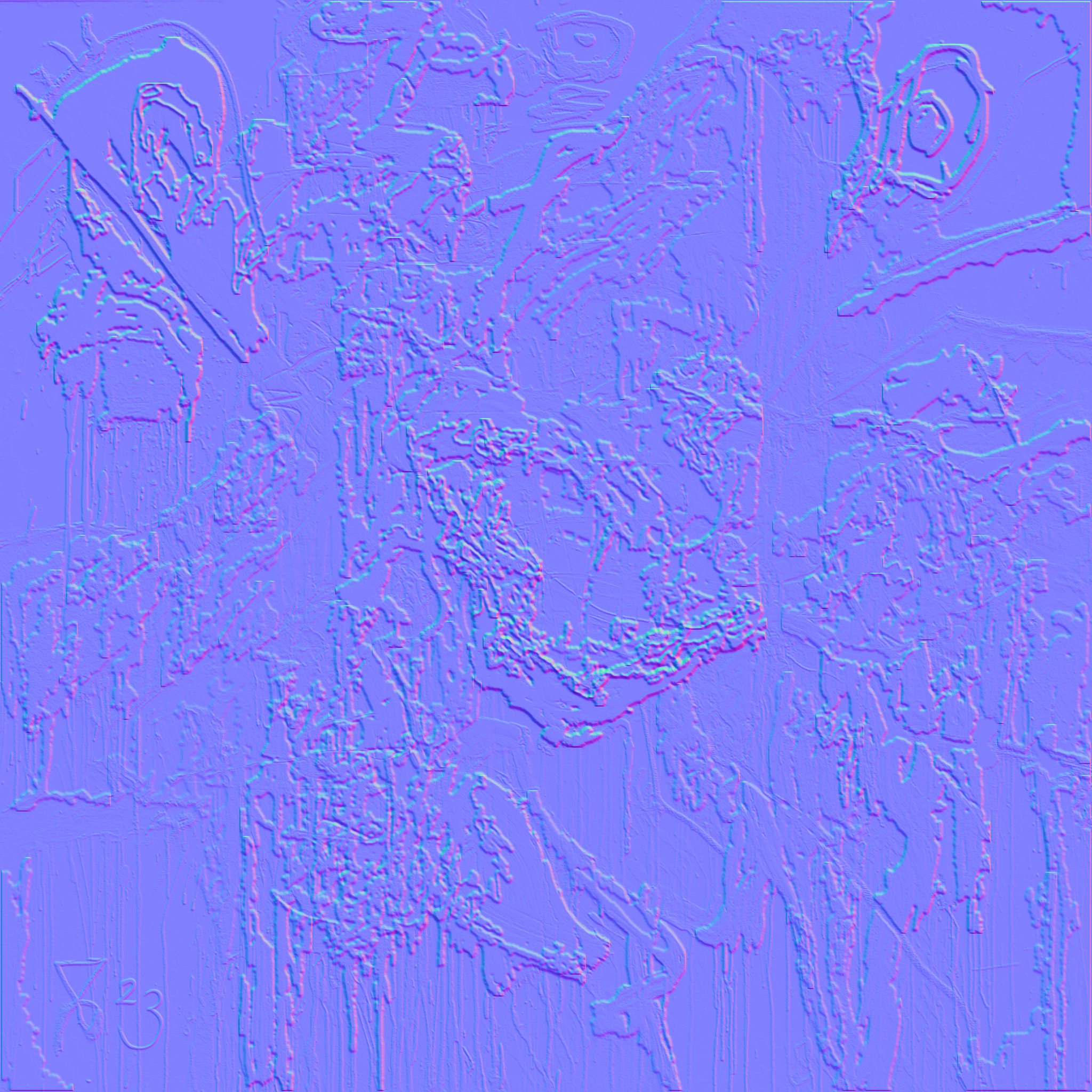 CALM Surface normals map