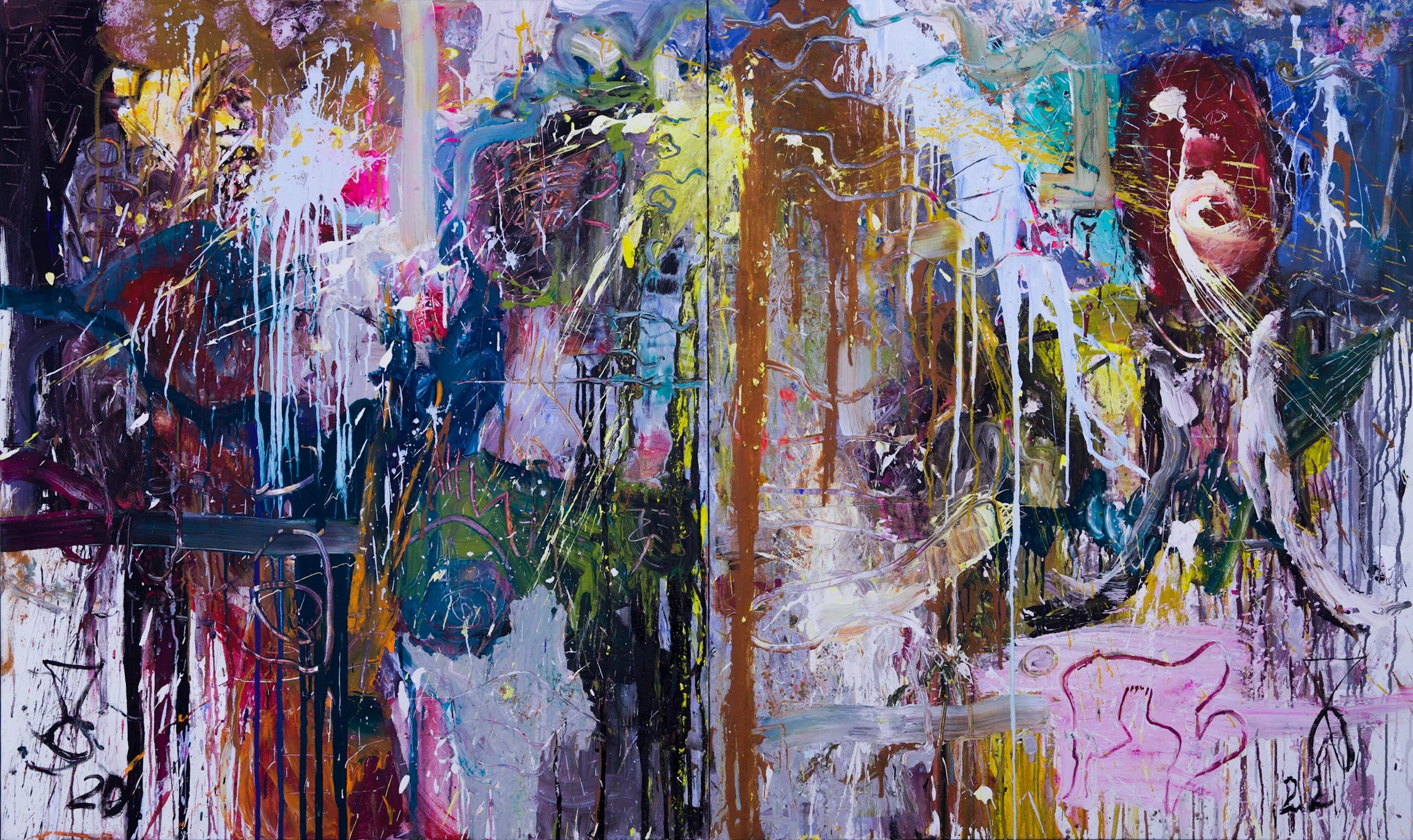 Paintings and works — diptych